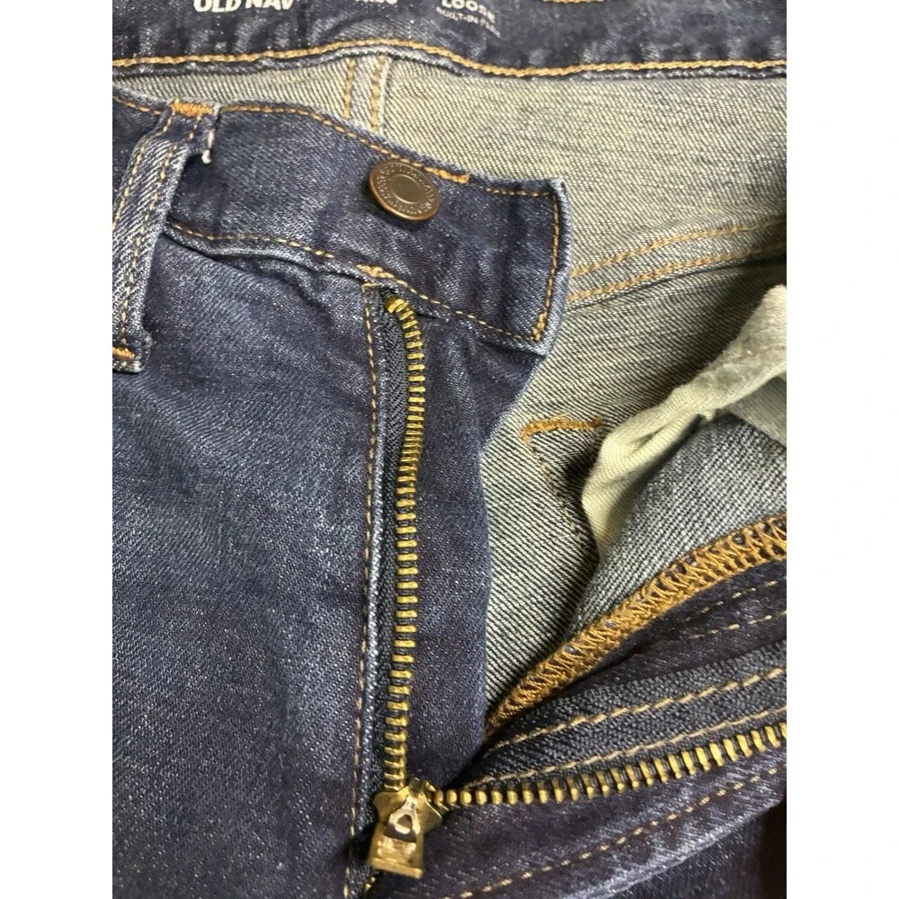Old Navy Jeans Mens 30x30 Dark Wash Loose Built-In Flex Straight Leg Denim